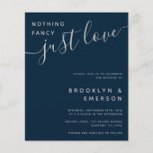 Budget Niets Fancy Alleen Liefde Weddenschap Uitno (Voorkant)