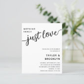 Budget Niets Fancy Alleen Liefde Weddenschap Uitno (Staand voorkant)