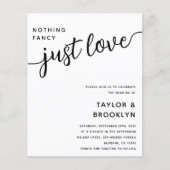 Budget Niets Fancy Alleen Liefde Weddenschap Uitno (Voorkant)