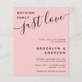 Budget Niets Fancy Alleen Liefde Weddenschap Uitno (Voorkant)