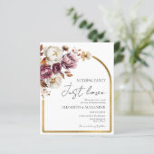 Budget Niets Fancy | Foto bruiloft uitnodiging (Staand voorkant)