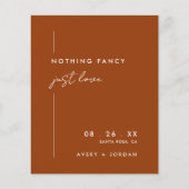 Budget Niets Fancy Gewoon Liefde Casual Bruiloft Flyer (Voorkant)