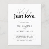 Budget Niets Fancy Gewoon Liefde Retro Bruiloft (Voorkant)