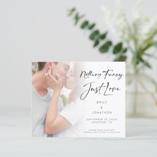 Budget Niets Fancy Liefde Foto bespaart datum (Staand voorkant)