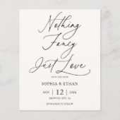 Budget Niets Fancy Script Bruiloft Save The Date Flyer (Voorkant)