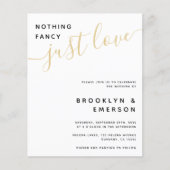 Budget Niets Prachtigs Gewoon Liefde Trouw Uitnodi (Voorkant)