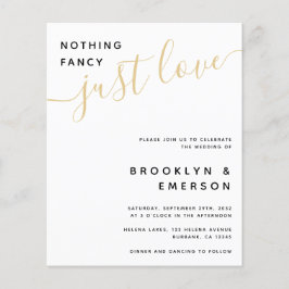 Budget Niets Prachtigs Gewoon Liefde Trouw Uitnodi