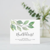 Budget Nieuw Adres Groen Aankondiging Kaart (Staand voorkant)