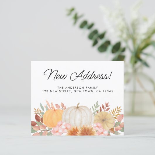 Budget Nieuw Adres Herfst Bewegende Aankondiging (Staand voorkant)