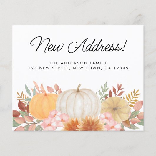 Budget Nieuw Adres Herfst Bewegende Aankondiging (Voorkant)