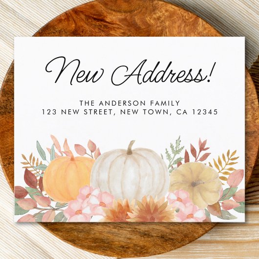 Budget Nieuw Adres Herfst Bewegende Aankondiging