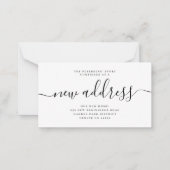 Budget nieuw adres script verhuisbericht notitiekaartje (Voorkant)