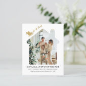 BUDGET Nieuw Home Foto Goud Santa Sleigh Moving (Staand voorkant)