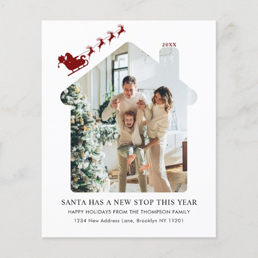 BUDGET Nieuw Home Foto Rood Santa Sleigh Moving (Voorkant)