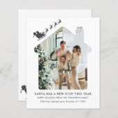 BUDGET Nieuw Home Foto Zwart Santa Sleigh Moving (Voorkant / Achterkant)