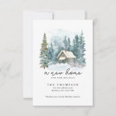 BUDGET Nieuw Home Handschrift Script Verhuizen Vak Notitiekaartje (Voorkant)