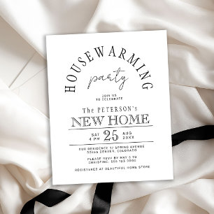 Budget nieuw huis housewarming party uitnodiging
