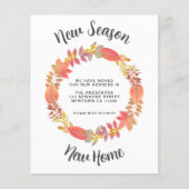 Budget Nieuw Seizoen Nieuw Home Verhuisaankondigin (Voorkant)