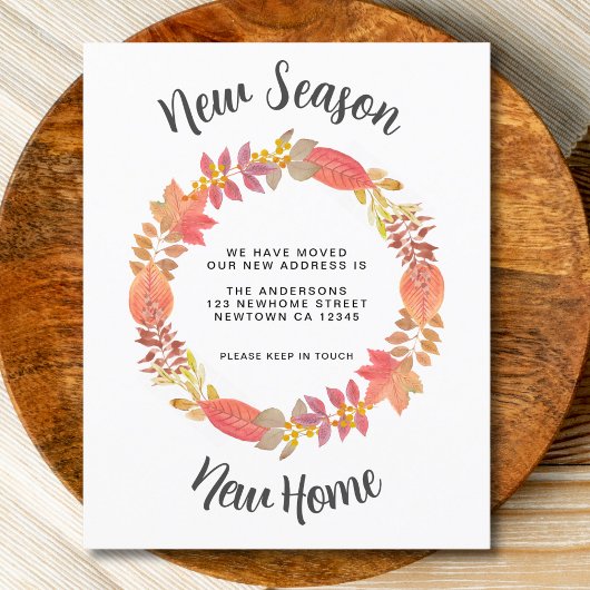 Budget Nieuw Seizoen Nieuw Home Verhuisaankondigin