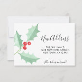 Budget nieuwe Adres Holly Bewegende Aankondiging (Voorkant)