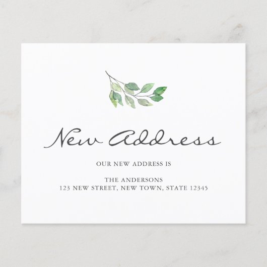 Budget Nieuwe Adres Verhuisbericht (Voorkant)