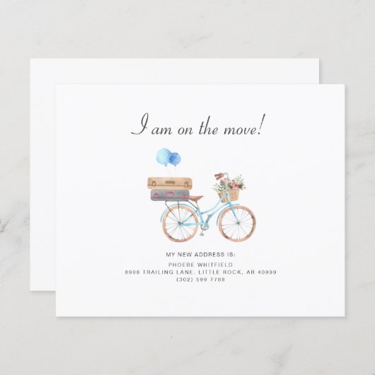 Budget nieuwe adressenoplossing Waterverf Floral B (Voorkant / Achterkant)