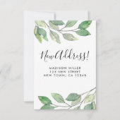 Budget nieuwe adreswijziging bekendmaking mini-Kaa Notitiekaartje (Voorkant)