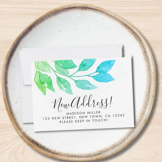 Budget nieuwe adreswijziging bekendmaking mini-Kaa Notitiekaartje