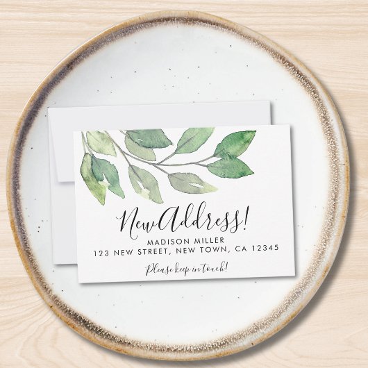 Budget nieuwe adreswijziging bekendmaking mini-Kaa Notitiekaartje