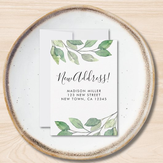 Budget nieuwe adreswijziging bekendmaking mini-Kaa Notitiekaartje