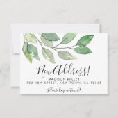 Budget nieuwe adreswijziging bekendmaking mini-Kaa Notitiekaartje (Voorkant)