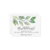 Budget nieuwe adreswijziging bekendmaking mini-Kaa Notitiekaartje (Voorkant / Achterkant in situ)