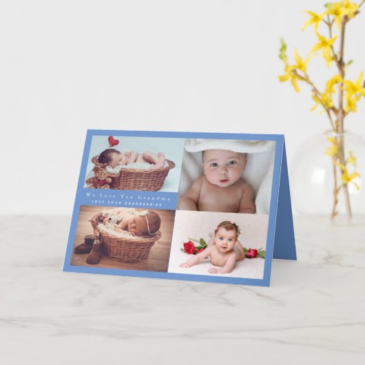 BUDGET Nieuwe baby aankondiging foto collage (Gele Bloem)