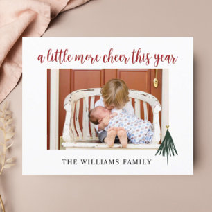 Budget Nieuwe Baby Aankondiging Foto Kerstkaart