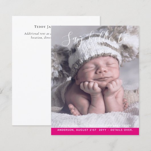 BUDGET Nieuwe baby FOTO Aankondiging Maken (Voorkant / Achterkant)