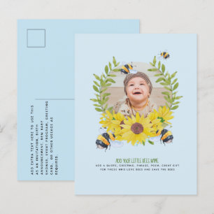 BUDGET Nieuwe baby FOTO Cadeaus Zonnebloemen Bijen Briefkaart