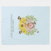 BUDGET Nieuwe baby FOTO Cadeaus Zonnebloemen Bijen Fleece Deken (Voorkant (Horizontaal))
