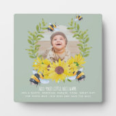 BUDGET Nieuwe baby FOTO Cadeaus Zonnebloemen Bijen Fotoplaat (Voorkant)