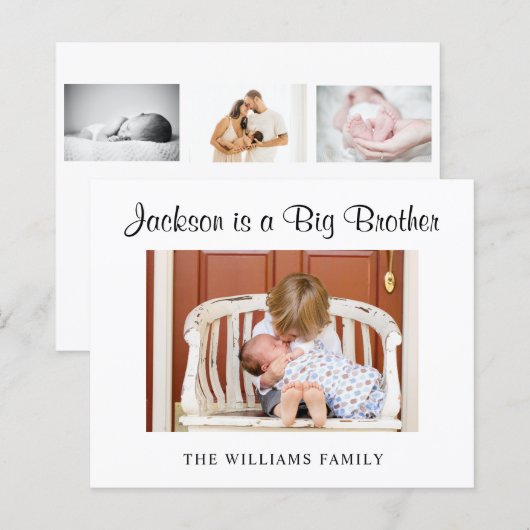 Budget nieuwe baby foto geboorteaankondiging (Voorkant / Achterkant)