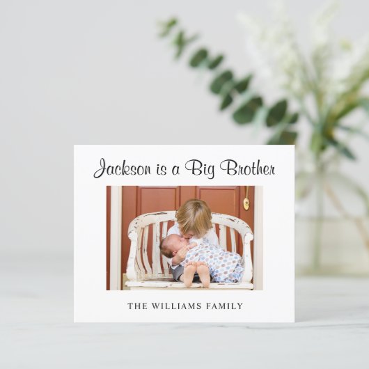 Budget nieuwe baby foto geboorteaankondiging (Staand voorkant)