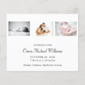 Budget nieuwe baby foto geboorteaankondiging (Achterkant)