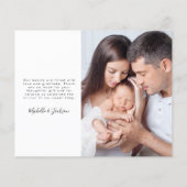 BUDGET Nieuwe baby foto Gold Heart Hartelijk dank! (Achterkant)