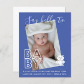 BUDGET Nieuwe baby FOTO Kaarten - Modern Leuke Jon (Voorkant / Achterkant)