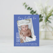 BUDGET Nieuwe baby FOTO Kaarten - Modern Leuke Jon (Staand voorkant)