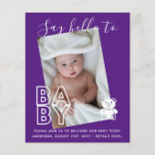 BUDGET Nieuwe baby FOTO Kaarten - Modern Plezierig (Voorkant)