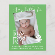BUDGET Nieuwe baby FOTO Kaarten - Modern Plezierig