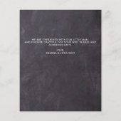 Budget Nieuwe Baby Foto Schoolbord Shower Bedankt (Achterkant)