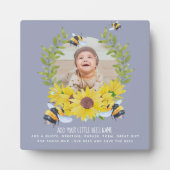 BUDGET Nieuwe baby FOTOCadeaus Zonnebloemen Bijen  Fotoplaat (Voorkant)
