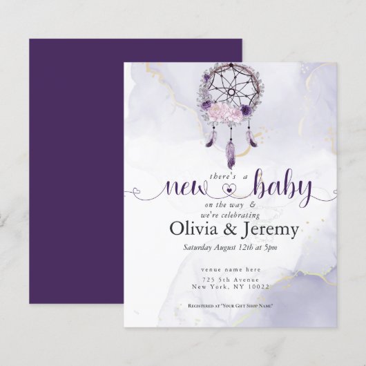 Budget nieuwe baby op weg naar Paarse dromen (Voorkant / Achterkant)