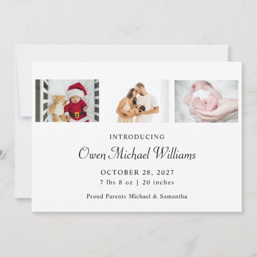 Budget nieuwe babyfoto Funny-kerstKaart Kaart (Achterkant)